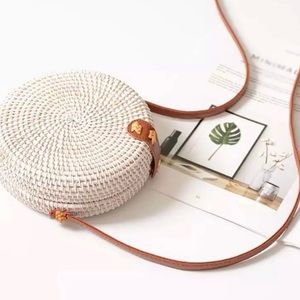 Round Handwoven Straw Bag